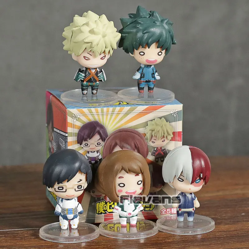 Мой герой Академия рисунок талисман NITOTAN набор из 5 Deku Bakugo шото Ochako Tenya мини ПВХ