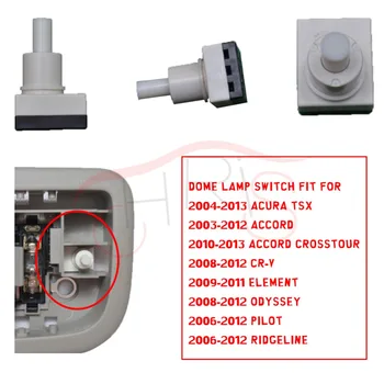 

One Pair 34404-SDA-A21 34404-SDA-A22 Dome Lamp Switches for Acura TSX Accord CR-V Element Odyssey Pilot Ridgeline Crosstour