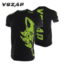 VSZAP GIANT футболка с короткими рукавами ММА спортивный волк фитнес тайский боксерский бой для ядовитых боев леса ветра