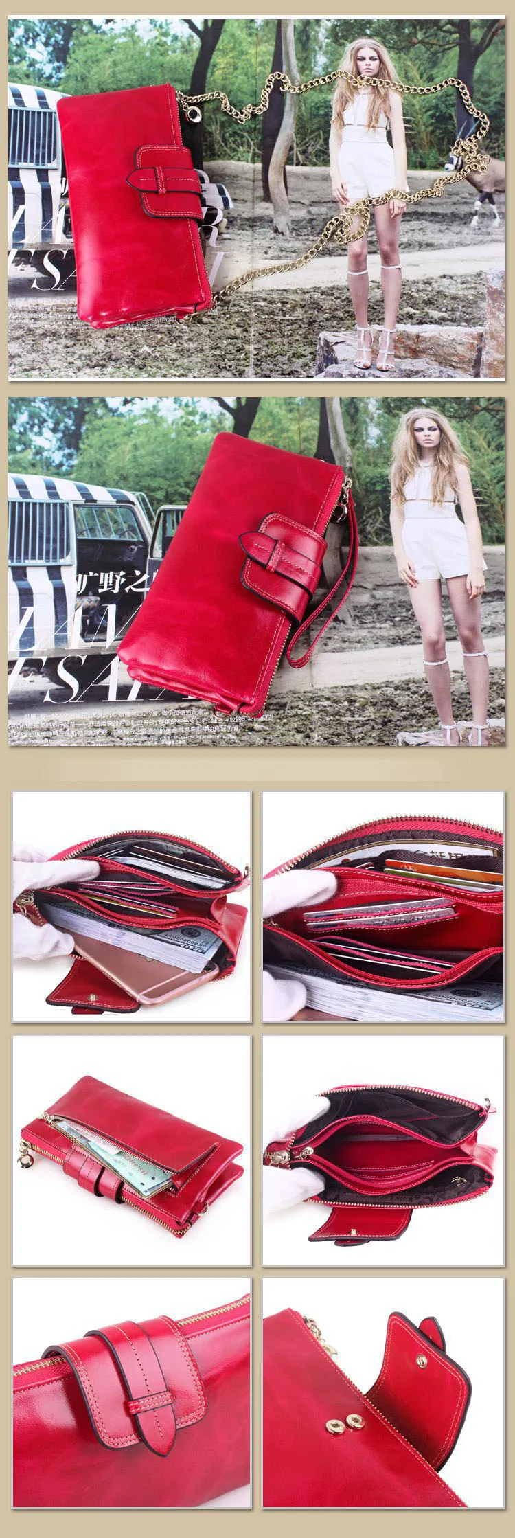 Beite Boer/женская сумка-клатч из натуральной кожи, длинные женские кожаные кошельки, однотонный винтажный дизайн, дамская сумочка, подарок