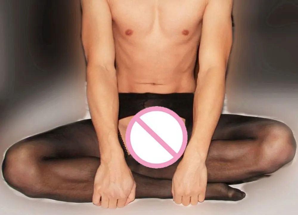 Sexy Mens Open Crotch Tights Pantyhose Transparent Sexy lingerie Leggings See Through Mens Tights Pantyhose For Men