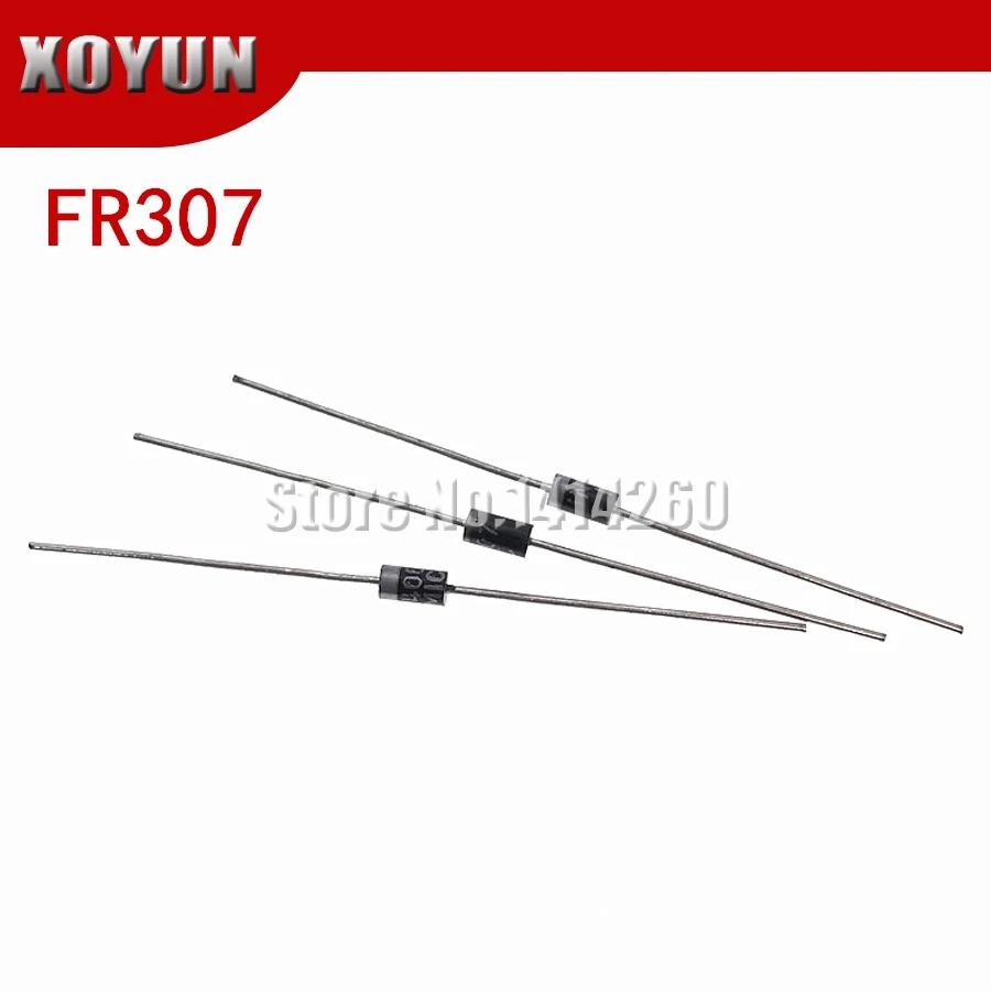 20 шт./лот FR307 3A 1000V DO-27 выпрямительный диод