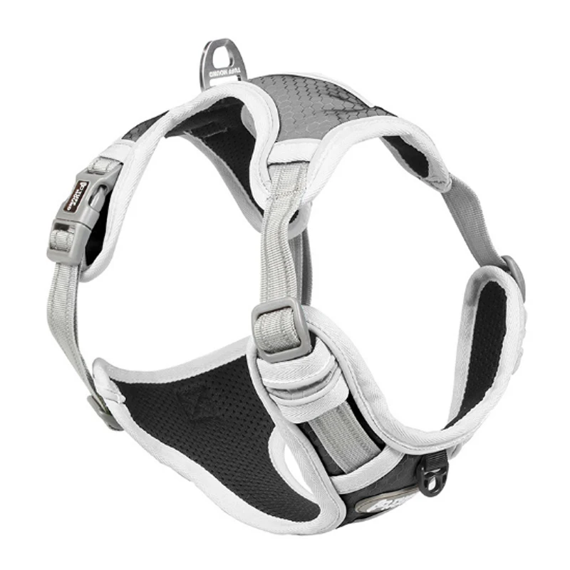 Goedkoop Tuff Hound Dog Nylon Reflecterende Harnas Vest met Gewatteerde en Web Geen Pull Verstelbare schokabsorptie Huisdier Borstband Harnas