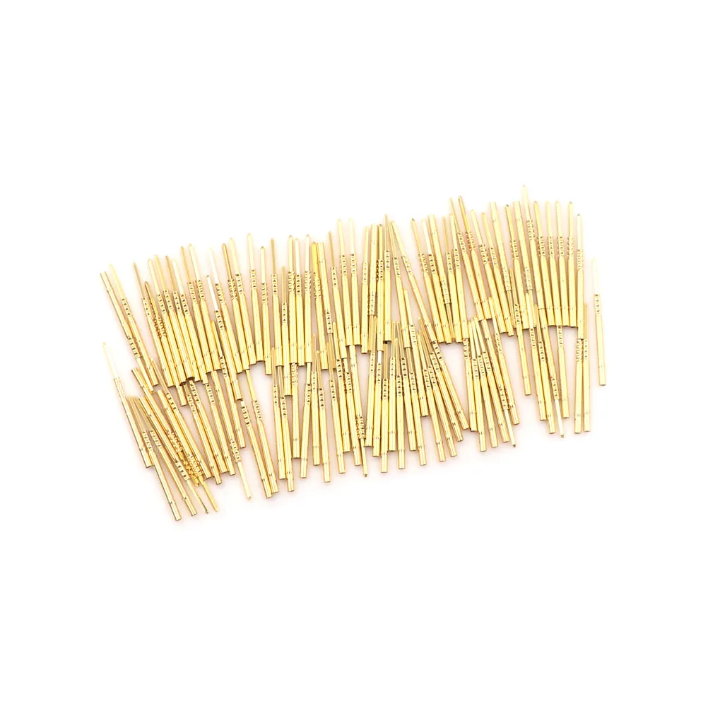 

100pcs Test Probe Pogo Pin R75-3W Cusp Spear Gold Plated For Test Tools