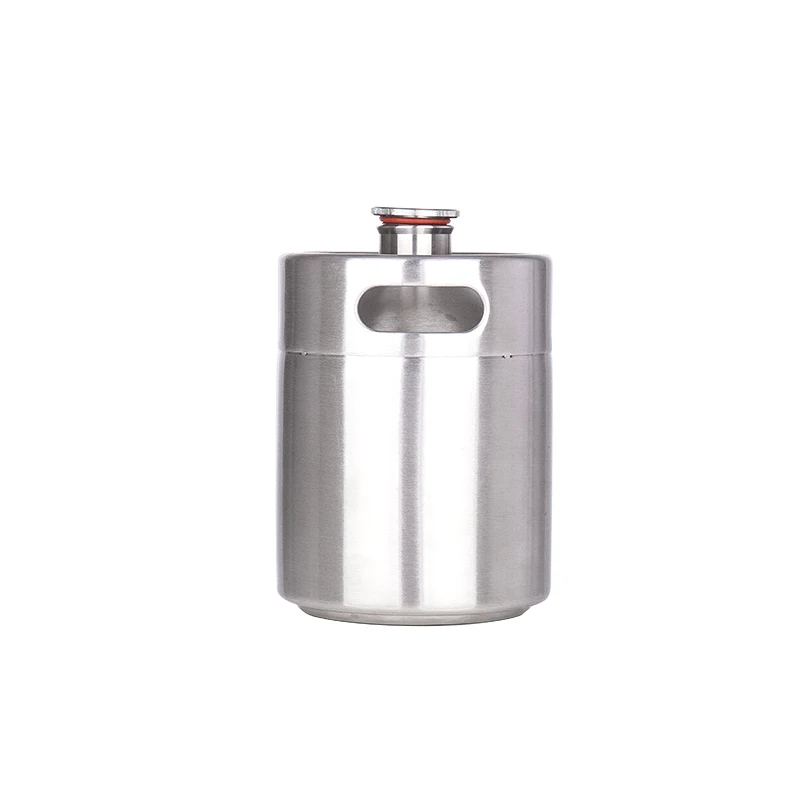 

Brand New Stainless Steel 2L/64oz Mini Beer Bottle Barrels Beer Keg Screw Cap Beer Growler Homebrew Wine Pot Barware For Party