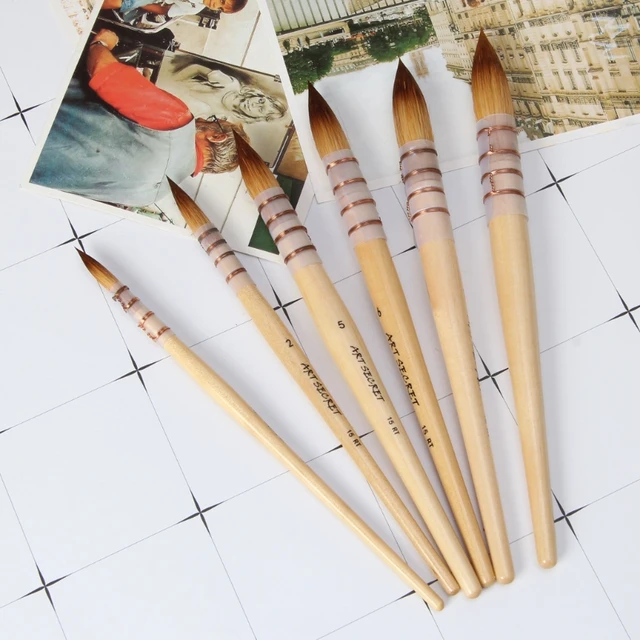 Roubloff Series 1t34 Imitation Mongoose Synthetic Fiber Filbert Watercolor  Painting Brush. For Painting Miniature, Model, Craft - Paint Brushes -  AliExpress