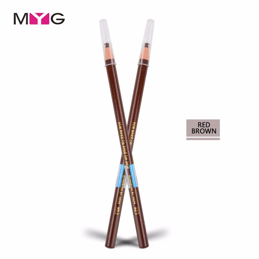 12 шт. MYG высокое качество 1818 Водонепроницаемый карандаш для бровей Enhancer Макияж карандаш для бровей косметическое средство 5 видов цветов