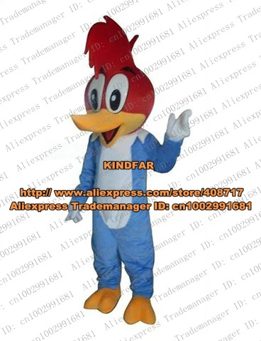 Ondeugende Woody Woodpecker Rode Vogel Mascotte Kostuum Cartoon Karakter Met Rode Lange Pluim Wenkbrauw Curve Zwart Geen 4804 Vrij Schip Character Background Character Watchcharacter Clips Aliexpress