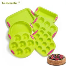 

Silicone Baking Round Cake Molds Tiramisu Toast Pans 6 Cup Egg Tart Cup Cake Mold Donuts Pans 6pcs Baking and Pastry Sets