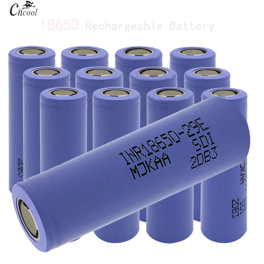 

Cncool Original 12pcs 18650 2900mAh Flat Head Battery 3.7V Rechargeable Li-ion Batteries for Power Bank Flashlight Battery 18650