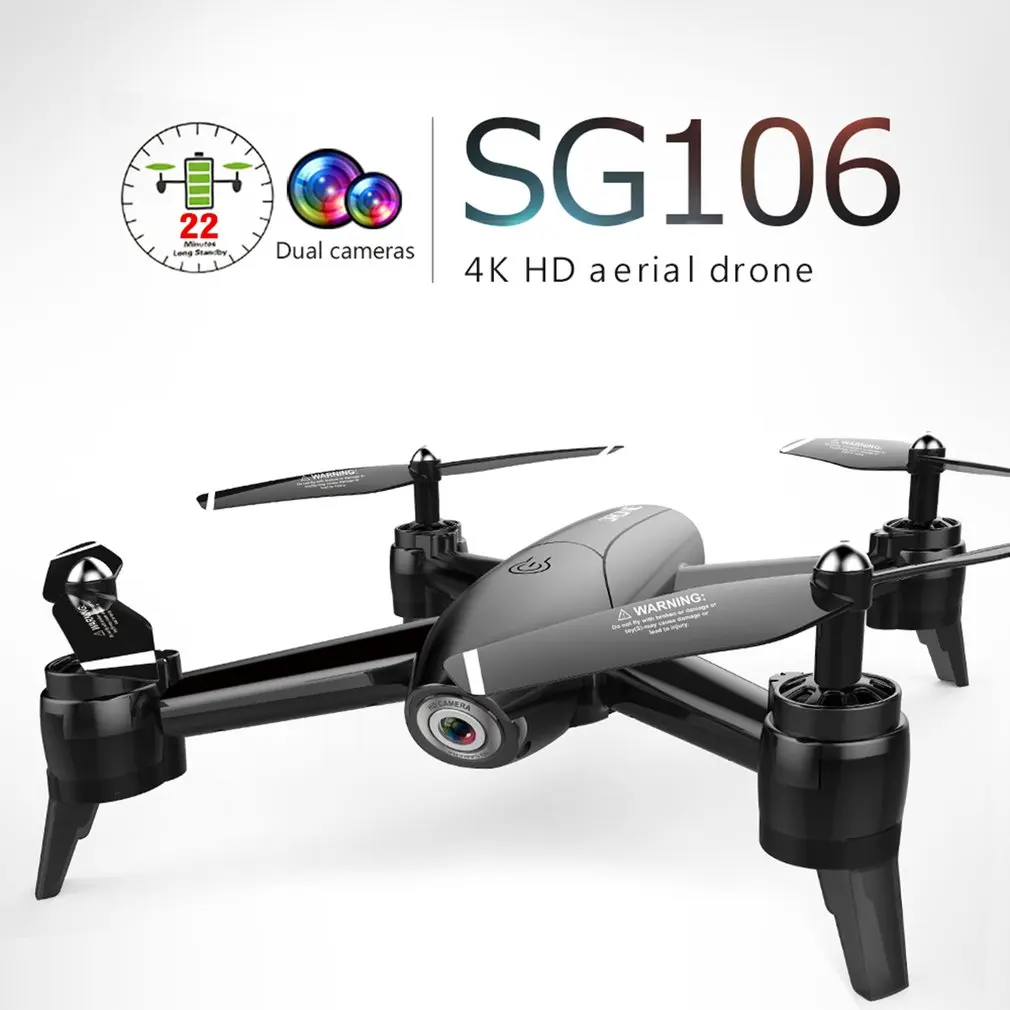 

SG106 RC Drone with 4K HD Dual Camera FPV WiFi Real Time Aerial Video Optical Flow RC Quadcopter Helicopter 3 Batteries Aircraft