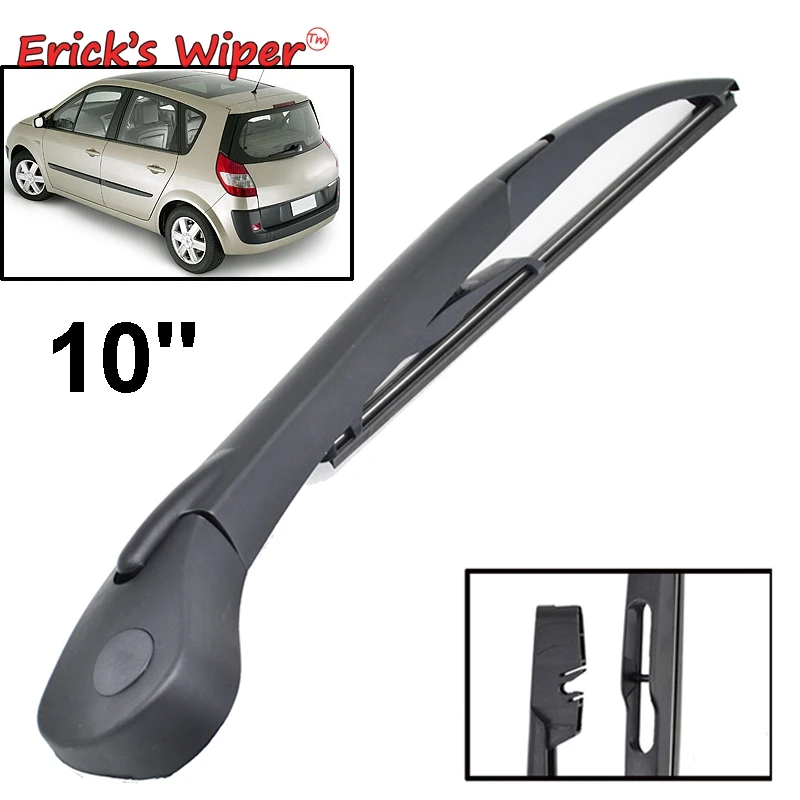 

Erick's Wiper 10" Rear Wiper Blade & Arm Set Kit For Renault Scenic 2 / Grand Scenic MK 2 Windshield Windscreen 2003 2004 - 2009