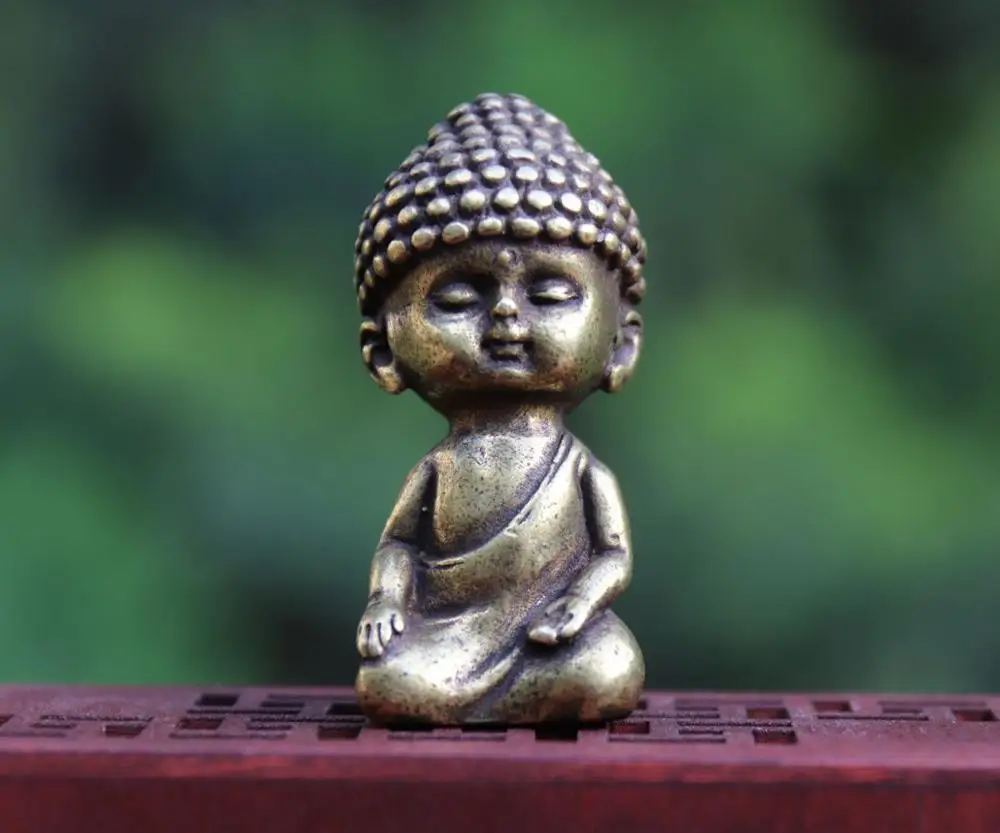 5 см Тибетский буддизм 100% чистая бронза медитация Shakyamuni татхагата Будда сидеть