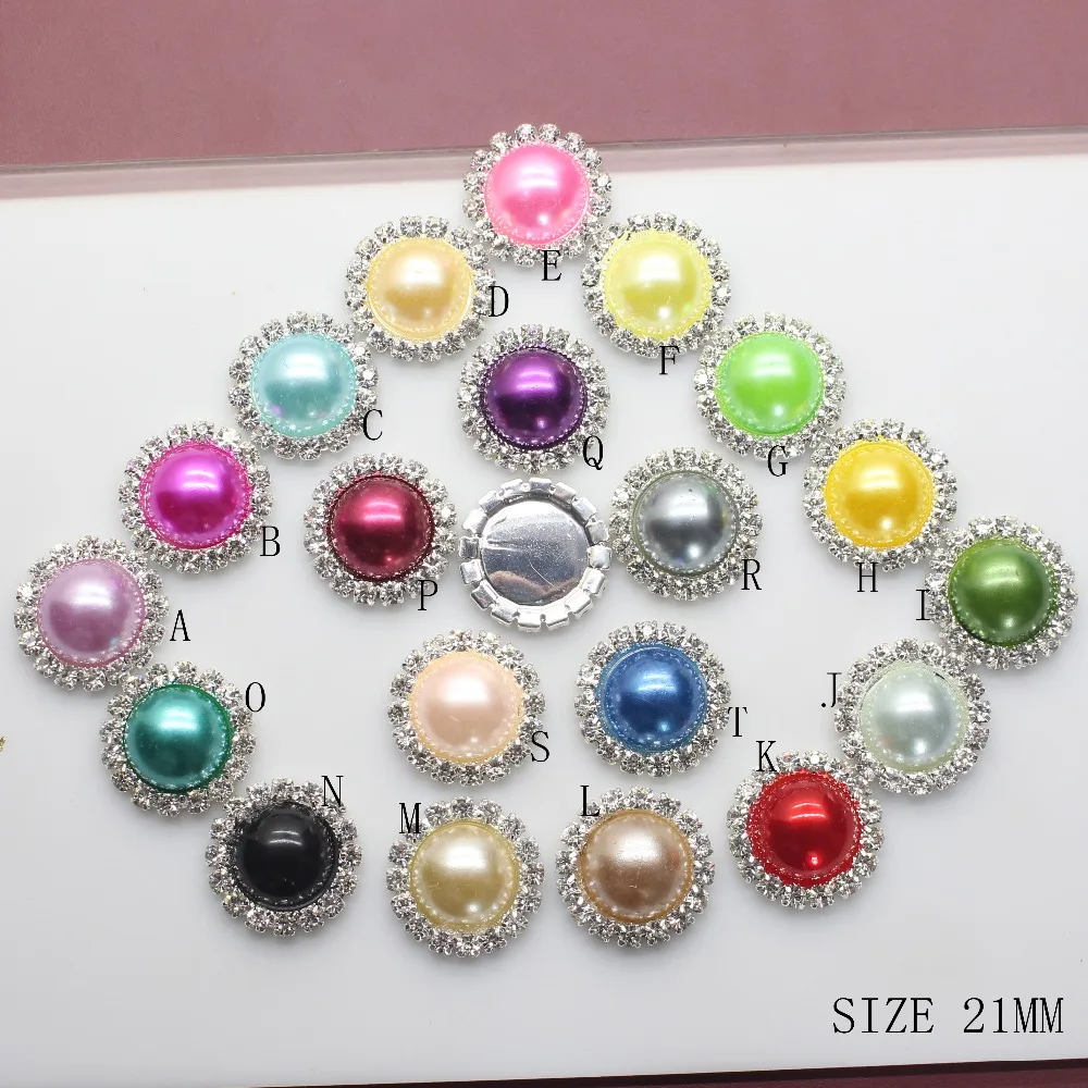 

New 2016 10PCS 20mm Round Flatback Rhinestone Button Crystal DIY Wedding Invitation Girl Hair Flower Accessory Mix 24 Colors
