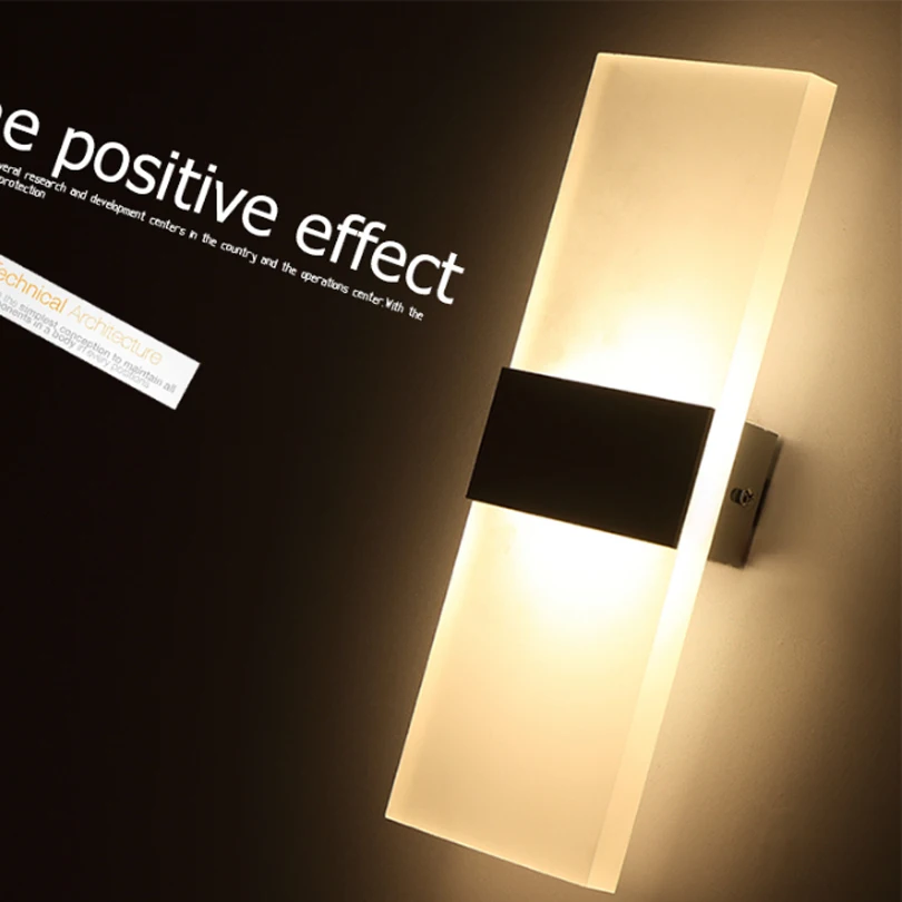 

AC110-240V Modern LED Indoor Wall Lamps Acrylic 6W bedroom bedside lamp simple Sconce bathroom corridor wall lights for home
