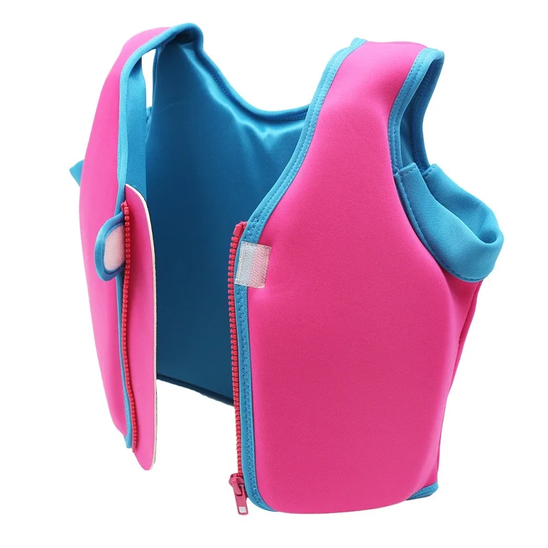 Kids Life Vest Swim Buoyancy Vest Solid Color Drifting Snorkeling Floating Suit Child Life Jacket Swimming Pool Accessories Q