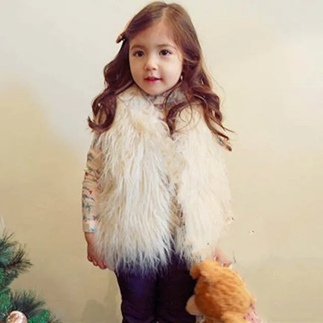 Girls Faux Fur Vests Baby Girls Christmas Kids Vests & Waistcoats Vest Girl Knit Outerwear Baby Girl Winter Clothes For 1-10Y Girls Faux Fur Vests Baby Girls Christmas Kids Vests & Waistcoats Vest Girl Knit Outerwear Baby Girl Winter Clothes For 1-10Y