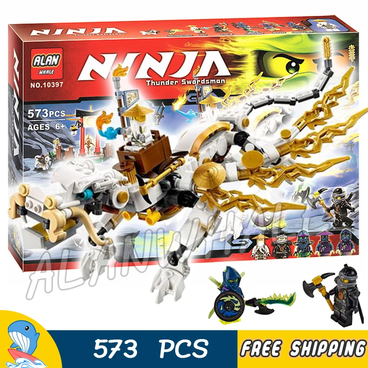 

575pcs Ninja Master WU Dragon Aeroblade temple Possessed rickshaw 10397 Model Building Blocks Toys Bricks Compatible With lego
