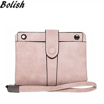 

Bolish Fashion Frosted Wallet Female Short Wallets Student Cute Multi-card Holder Women Suede Wallet Coin Purse