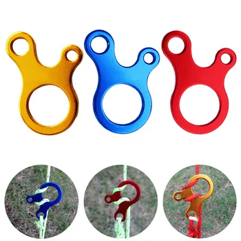 

10pcs Tent wind Rope Buckle Multifunctional 3 hole Antislip Quick Knot Camping Tightening Hook &T8