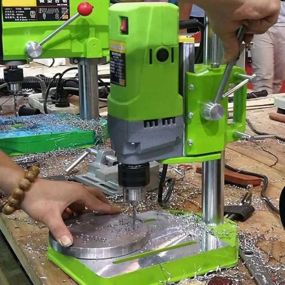 220 В 710 Вт Мини дрель пресс стол верстак компактная дрель сверлильный станок по дереву с другими аксессуарами