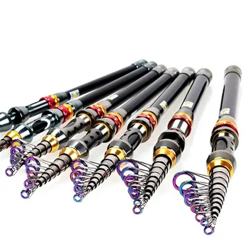 

1.8M 2.1M 2.4M 2.7-3.6M High Carbon Saltwater Telescopic Fishing Rod hard Rod Carbon 1.8M-3.6M Fishing Rod Spinning Fishing Pole