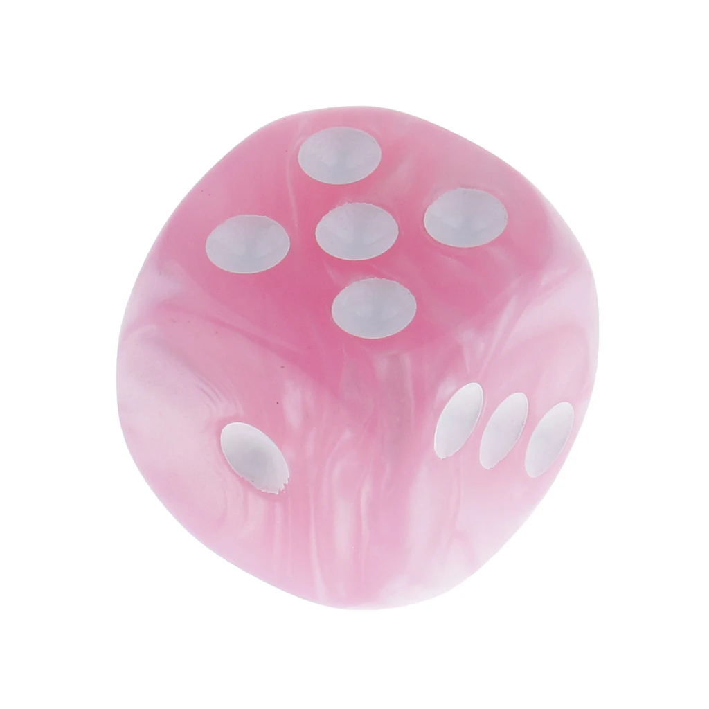 10 Pcs Plastic 6-sided Digital Dice D6 for Party Bar Pub Camping Travell Christmas Table Game D&D MTG RPG Gaming Acce 10-Color