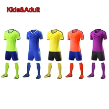Мужской футбольный костюм survete Мужские t футбольные наборы спортивные детские футбольные майки Futbol форменные футболки шорты maillot de foot jersey