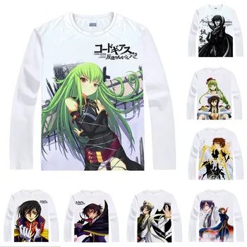 

Code Geass Lelouch of the Rebellion T-Shirts Men Hip Hop Long Sleeve Anime Shirt Lelouch Lamperouge Cosplay Motivs Kawaii Shirts