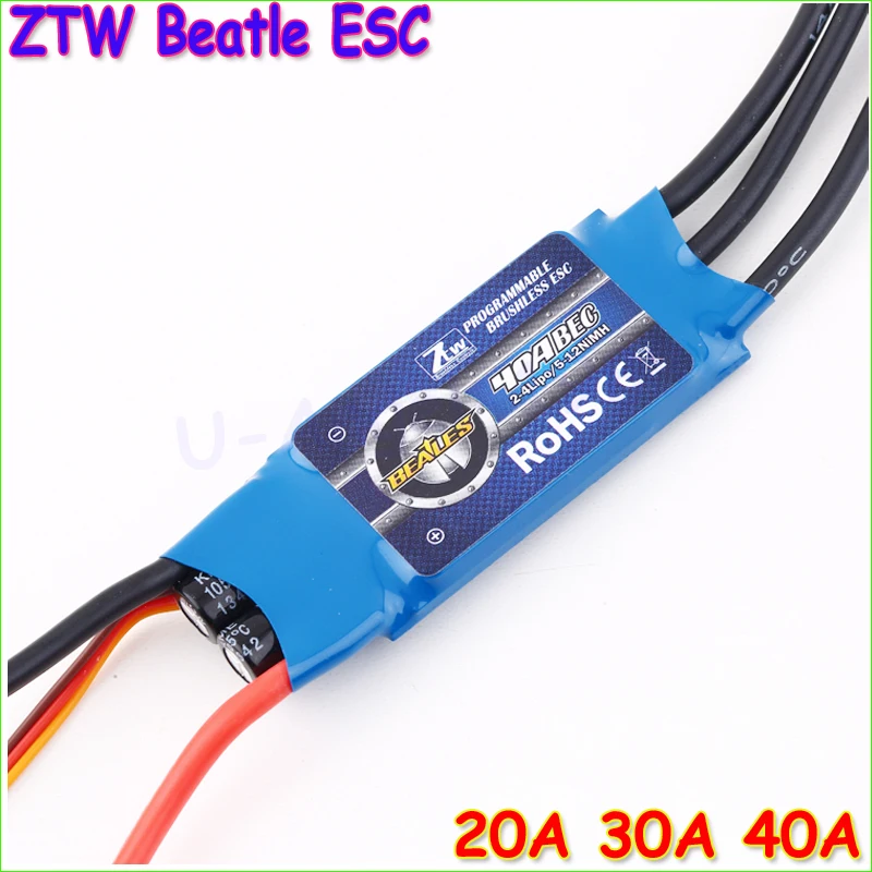 1pcs ZTW Beatle Series 2 3s 20A 30A 40A Great Value Speed Controller ESC For Multicopter