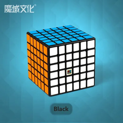 Moyu Yuhu MF6 6x6x6 кубик без наклеек/черно-белый Скорость куб: Mofangjiaoshi игрушки Magic Cube для детей начинающих - Цвет: Черный