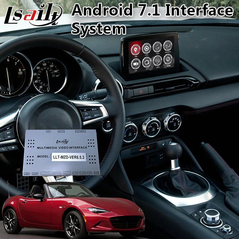 Android 6,0 авто интерфейс для 2015-2018 год Mazda MX-5 MZD системы, автомобильный gps навигации