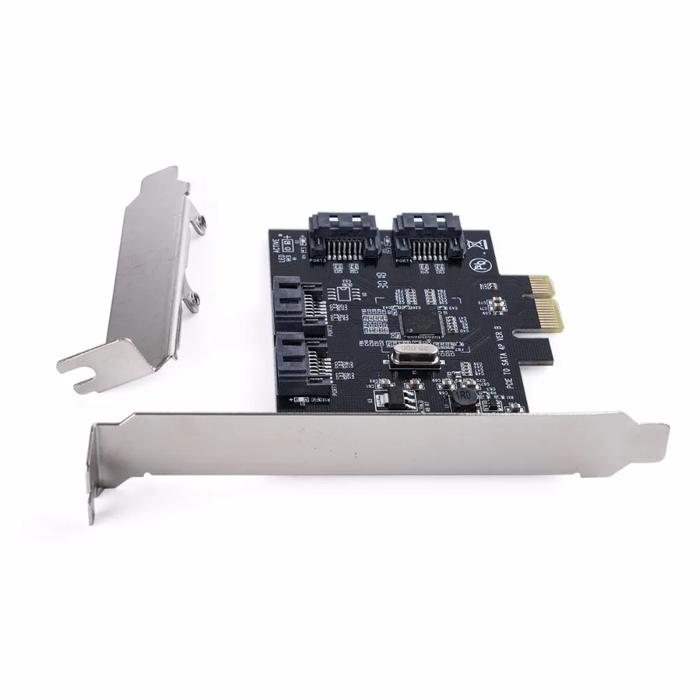 ORICO Puerto 4 SATA3.0 PCI-E tarjeta de expansión PCI-E X1 a SATA3.0 añadir tarjeta Compatible con PCI-E X1... x4... X8... X16 apoyo 6 Gbps
