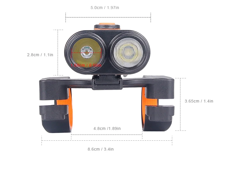Excellent Deemount Bicycle Headlight Long Runtime 8-22.5 Hours 400Lumens Bike LED Lamp Front Lantern Light Rechargeable 4*#18650 Battery B 5 Excellent Deemount Bicycle Headlight Long Runtime 8-22.5 Hours 400Lumens Bike LED Lamp Front Lantern Light Rechargeable 4*#18650 Battery B 5