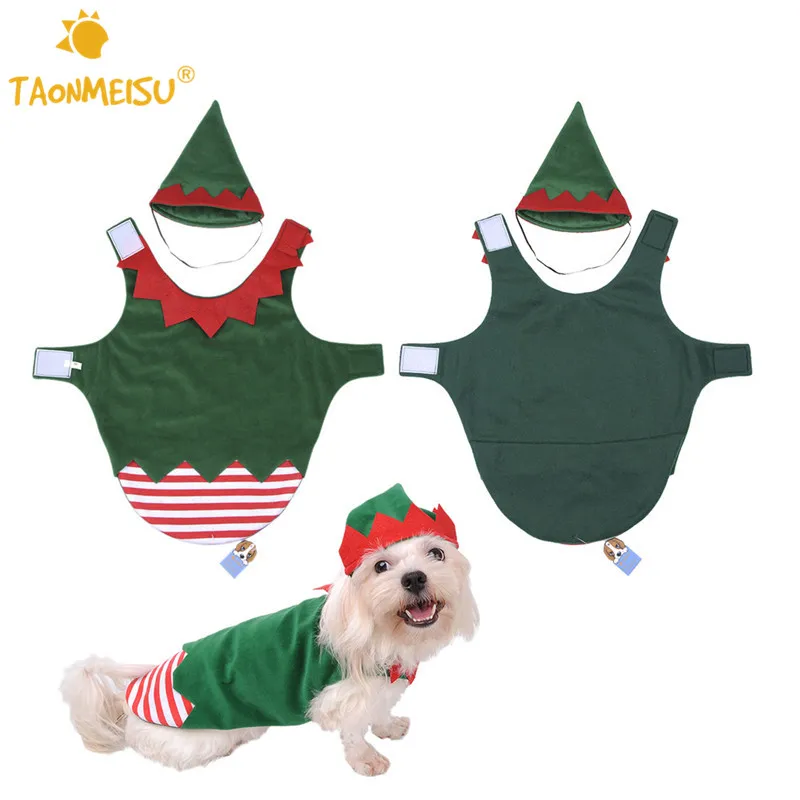 TAONMEISU Pet Рождественская одежда для собаки с рождественской шляпой забавная собака клоун костюм Размер s m l xl 1 комплект