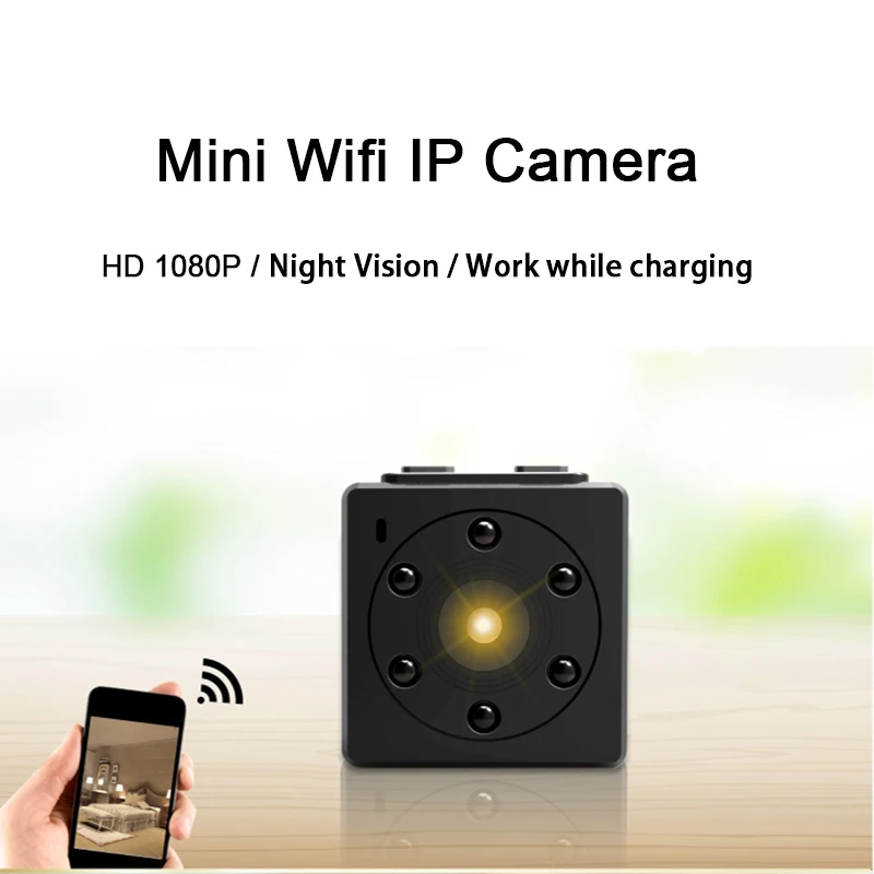 1080 P Мини Wifi IP камера инфракрасная ночного видения HD зарядка во время записи видео