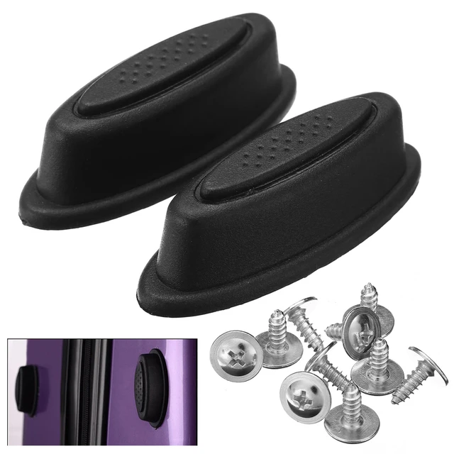 2Pcs Replacement Black Plastic Suitcase Luggage Stud Luggage Feet Pad