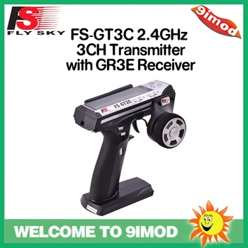

FlySky FS-GT3C GT3C 2.4GHz 3-Channel Transmitter Remote Controller with GR3E Receiver For RC Car Truck Crawler Jeep Boat