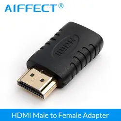 Aiffect Мужчина HDMI к HDMI Женский Кабель-адаптер 24 К Позолоченный разъем адаптера конвертер для 1080 P HDTV HDMI адаптер
