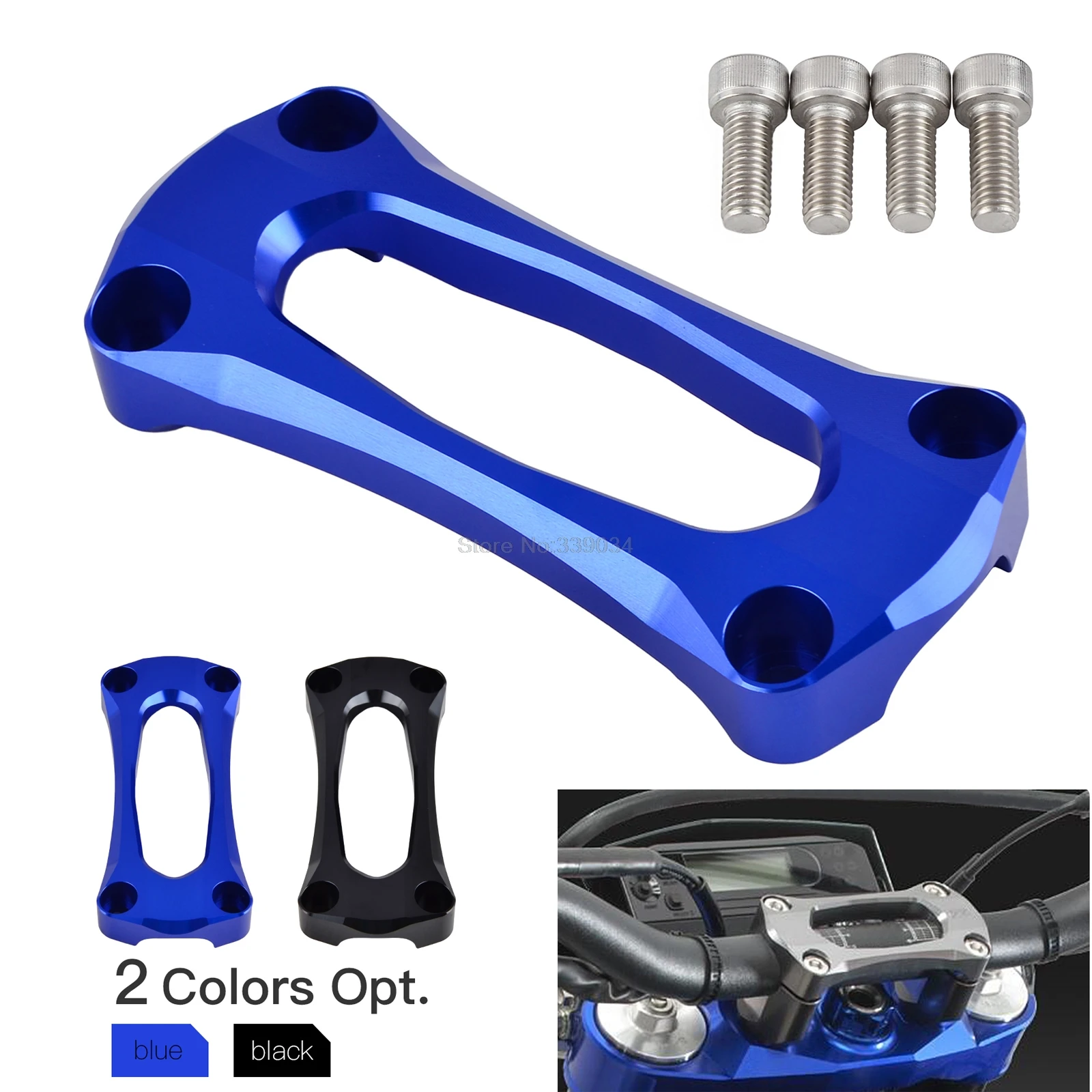 

Motorcycle 28mm 1-1/8" Handlebar Fat Bar Riser Clamp Top Cover Support For Yamaha YZ250F YZ450F YZ250FX YZ450FX WR250F