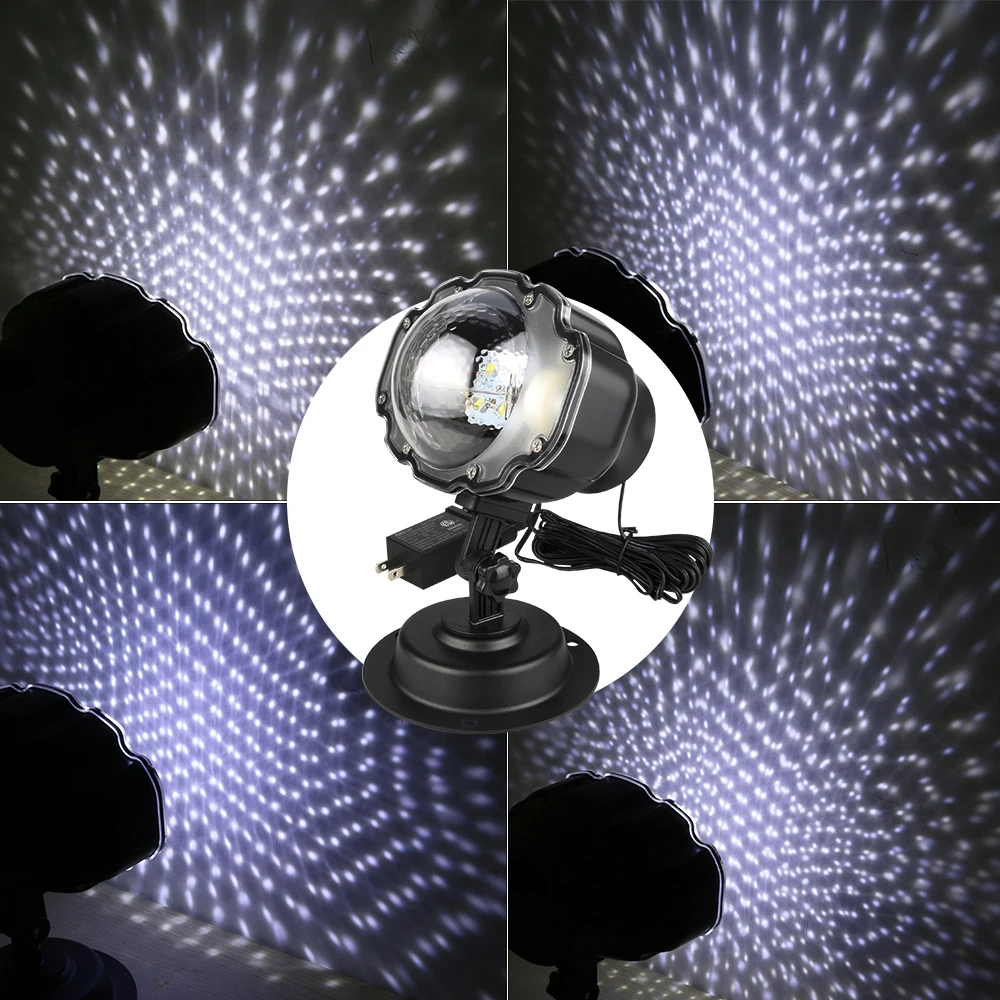 

Snowfall Laser Snow Light Snowflake Waterproof Outdoor Projector Moving Laser Christmas Lamp Projector Garden 3.6W @
