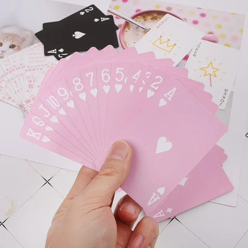 

Creative Cartoon Anime Playing Cards Board Game Party Gathering Pink Poker Card
