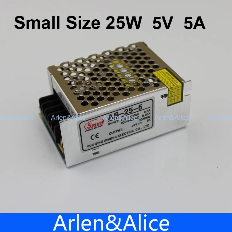 

1P pcs 25W 5V 5A Small Volume Single Output Switching power supply for LED Strip light