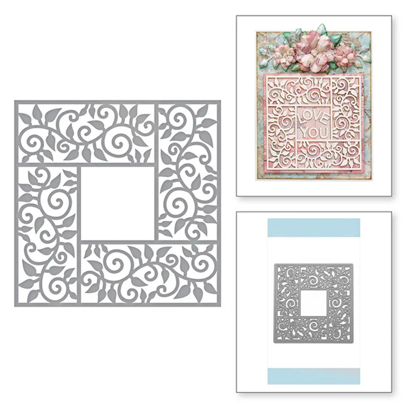 

YaMinSanNiO Flower Border Dies Cut Cutting Dies Metal Craft Frame 2019 New for Scrapbooking Card Making Album Paper Embossing