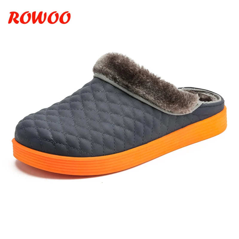 melhor Sapatas Dos Homens Não Deslizamento Piso Interior Chinelos de Algodão de pelúcia Casa Chinelos Peludos Sapatos Masculinos Para O Quarto Morno do Inverno lâminas homens