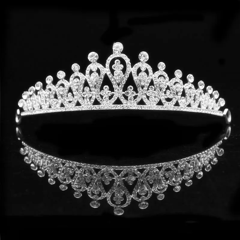 Серебряная свадебная диадема Корона винтажная невеста свадебные диадемы и короны для женщин головной убор простые Стильные женские аксессуары для волос
