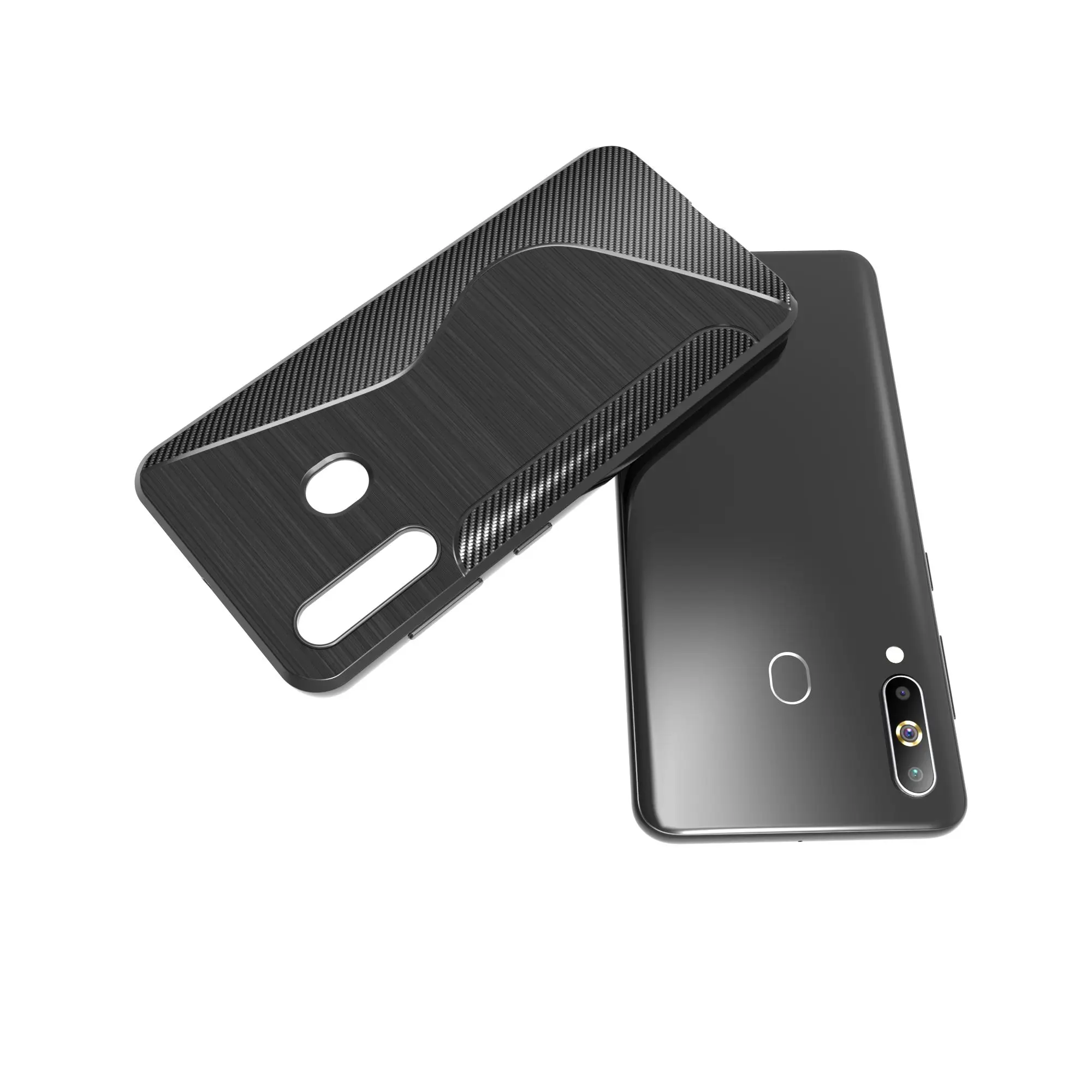 Бренд gligle высокое качество 1,2 мм NS-line Силиконовый ТПУ чехол для samsung Galaxy A60 чехол - Цвет: black