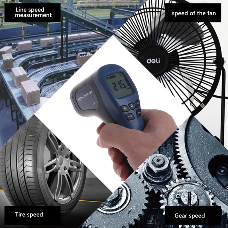 

Digital Tachometer Non-Contact Laser Photo Gun RPM Tach Tester Meter Speed Gauge