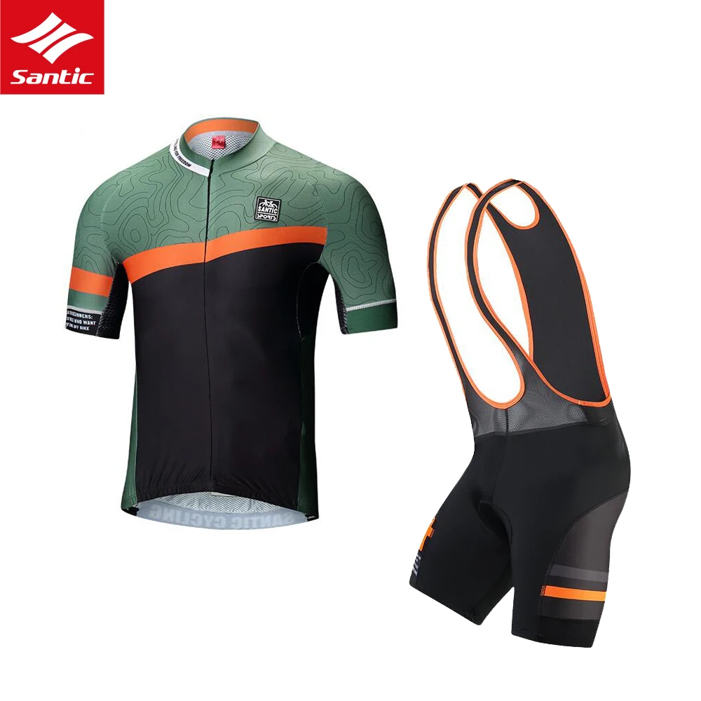 

Cycling Clothing Wear Bike MTB Jerseys Cycling Sets Santic Men's Bicycle Jersey Set summer bicycling Maillot wear