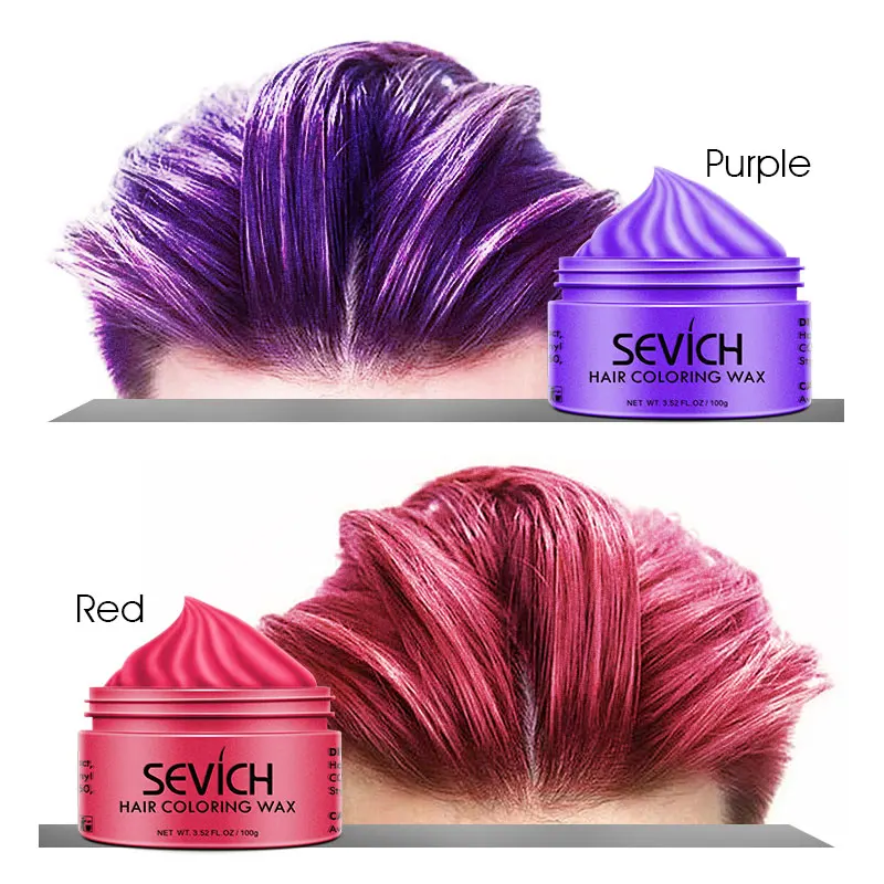 Sevich продукты для укладки краска для волос Восковая краска одноразовая формовочная паста 8 цветов краска для волос воск унисекс сильная фиксация цвета волос крем